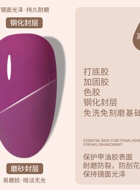 新款可剥可卸免刻磨底胶封层套装