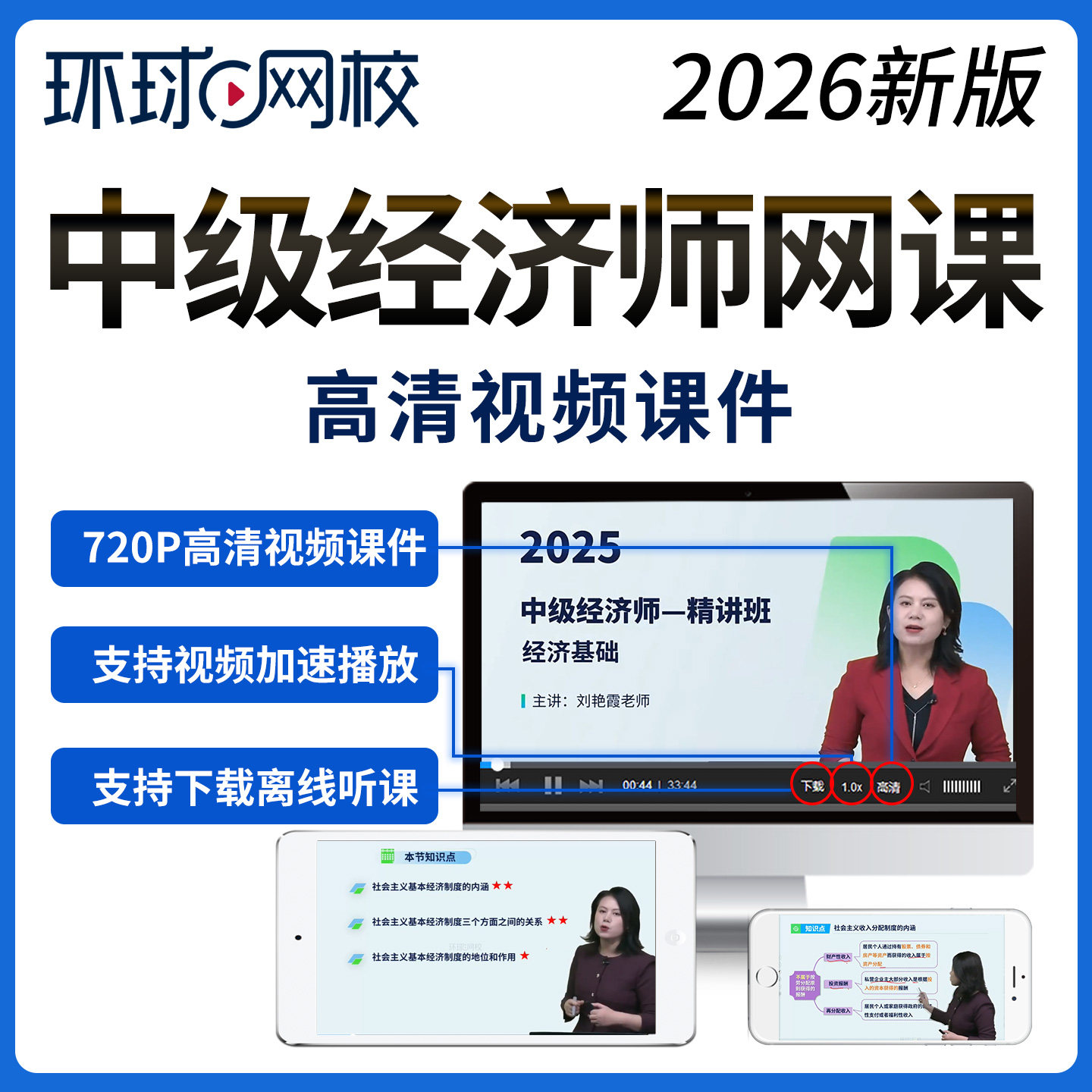 2026中级经济师网络课程建筑与房地产教材网课视频真题库软件刷题