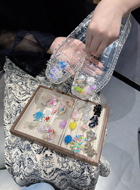 水晶串珠韩国水晶鞋果冻鞋洞洞鞋配饰crocs鞋花卡骆驰装饰扣鞋扣
