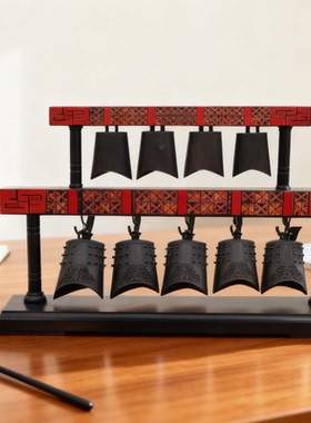 复古青铜曾侯乙九个头编钟旅游工艺品博物馆同款出国送老外礼物