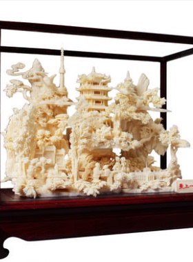 黄鹤楼商务雕刻武汉特色客厅桌面