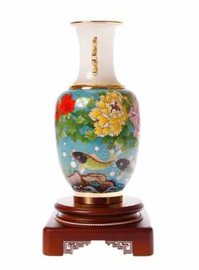 商场掐丝婚庆中式风景泰蓝送朋友