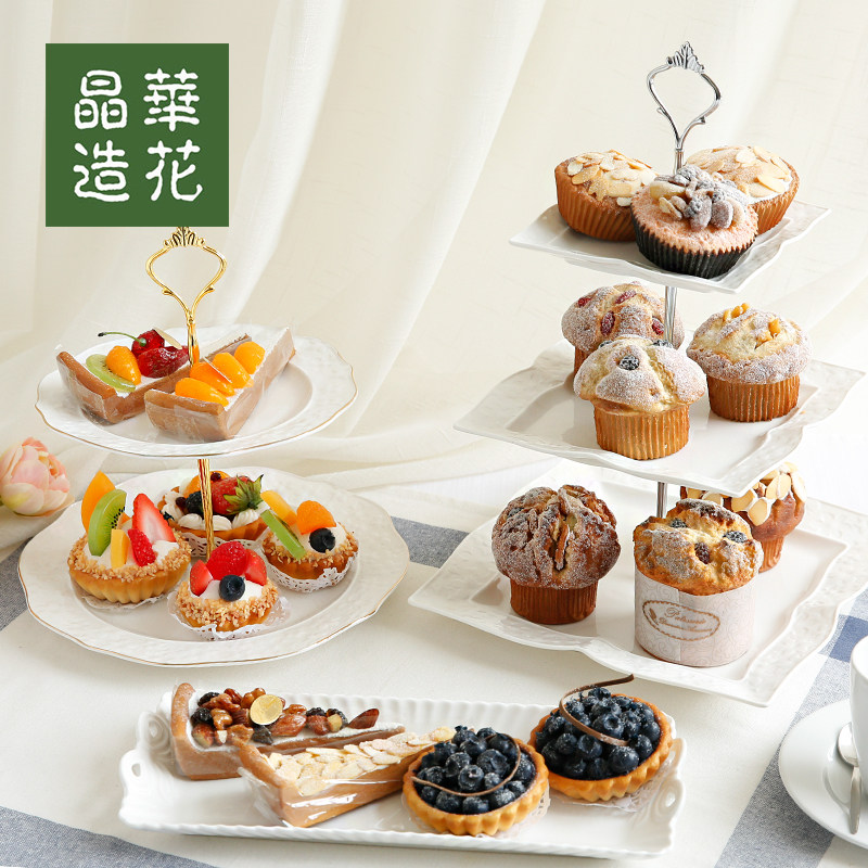 晶华纸杯蛋糕模型仿真派仿真蛋糕假面包糕点面包模型拍摄道具 - 图2