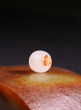 8mm白玉老型珠新疆和田玉玉珠散珠挂进顶珠串珠材料半成品配珠