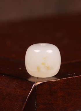 9mm红皮老型珠新疆和田玉籽料圆珠单珠散珠手串手链配珠挂件顶珠