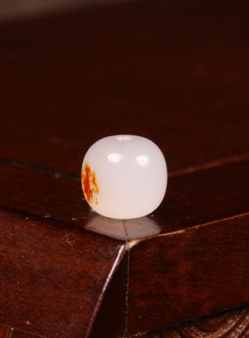 8mm白玉老型珠新疆和田玉天然散珠玉珠手串配珠单珠散珠手链配饰