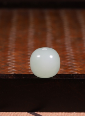 翠珠老型珠天然籽料散珠白色玉石手串配饰圆珠单珠散珠手链配饰