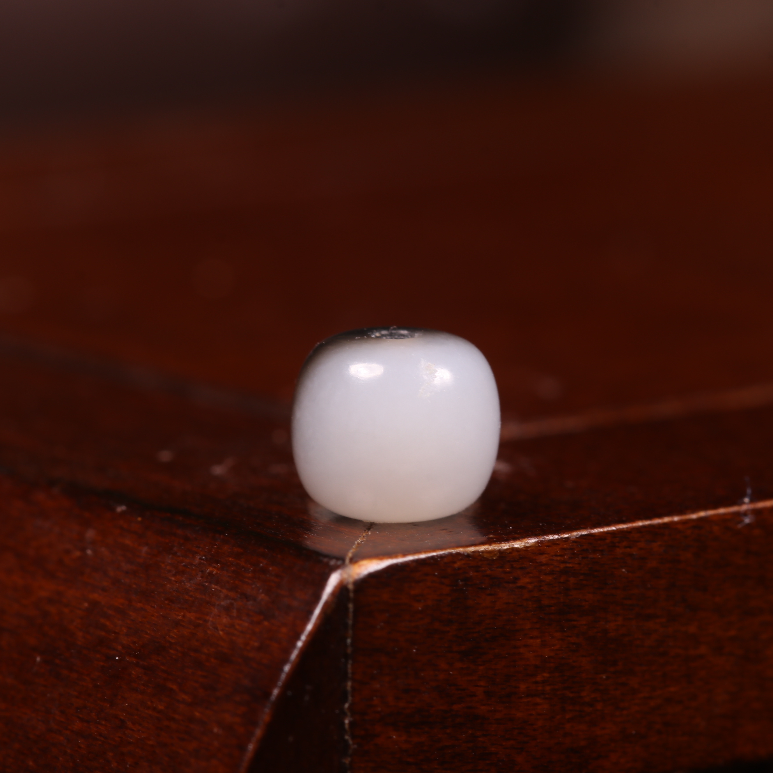 7mm黑白老型珠新疆和田玉籽料单珠老型珠散珠手串手链配珠 - 图2