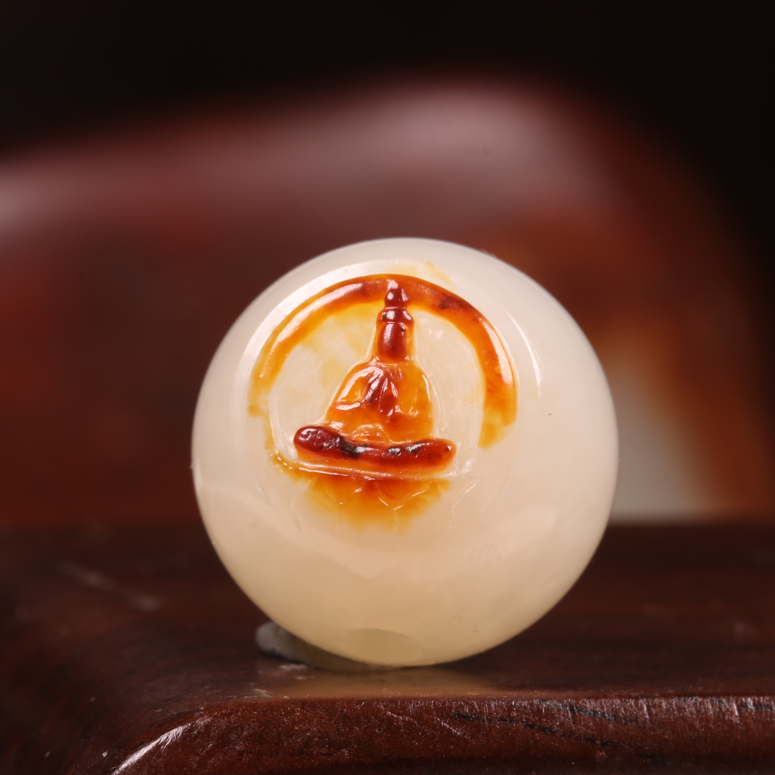 19mm红沁观音珠子新疆和田玉籽料圆珠单珠多宝手串配珠手链散珠 - 图2