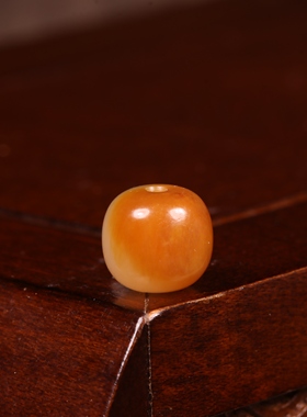 9mm老型珠黄沁新疆和田玉籽料珠子天然和田玉单珠散珠手串配珠