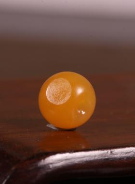 10mm黄玉圆珠天然新疆和田玉籽料多宝手串配珠单珠散珠手链配饰