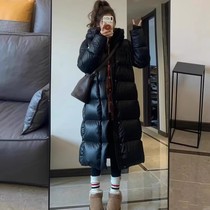 Black Gold Down Cotton Clothing Woman Long style Knees 2023 Winter New Thickening Couple Cotton Clothes Superior Coat