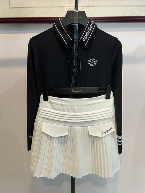 Golf clothing women's spring and autumn golf long-sleeved Korean style slim stretch golf suit women's golf skirt