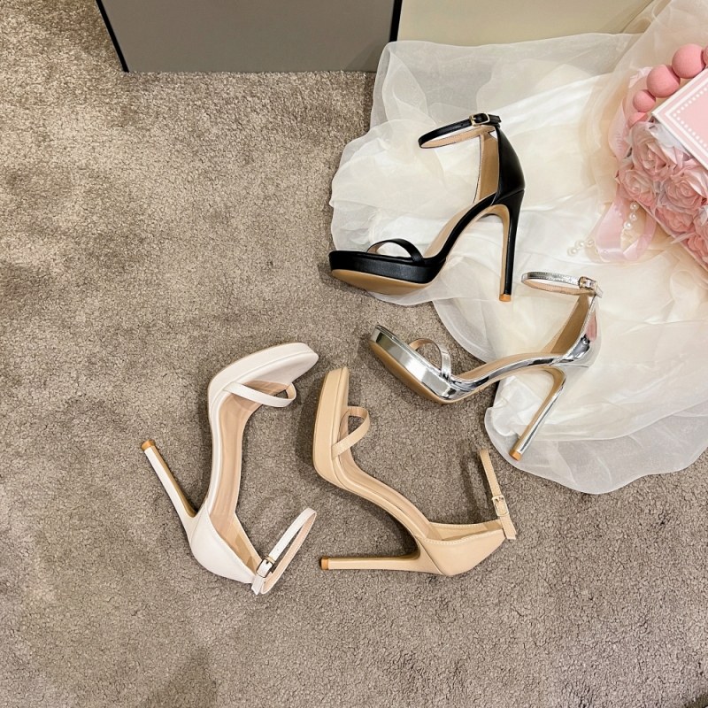 夏季新款百搭一字带露趾女高跟鞋性感细跟防水台百搭扣带高跟凉鞋,淘宝优惠券,粉丝福利购,淘宝优惠卷