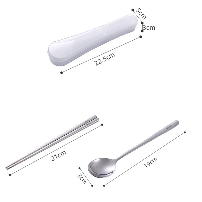 名到MIODO创意便携餐具不锈钢勺子筷子2件套家用旅行MD-SC02-KS-图2