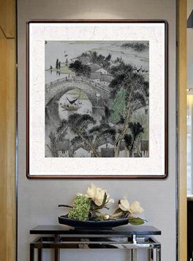热卖山水国画纯手绘精品自创四尺斗方雨中江南惊爆震撼低价人气