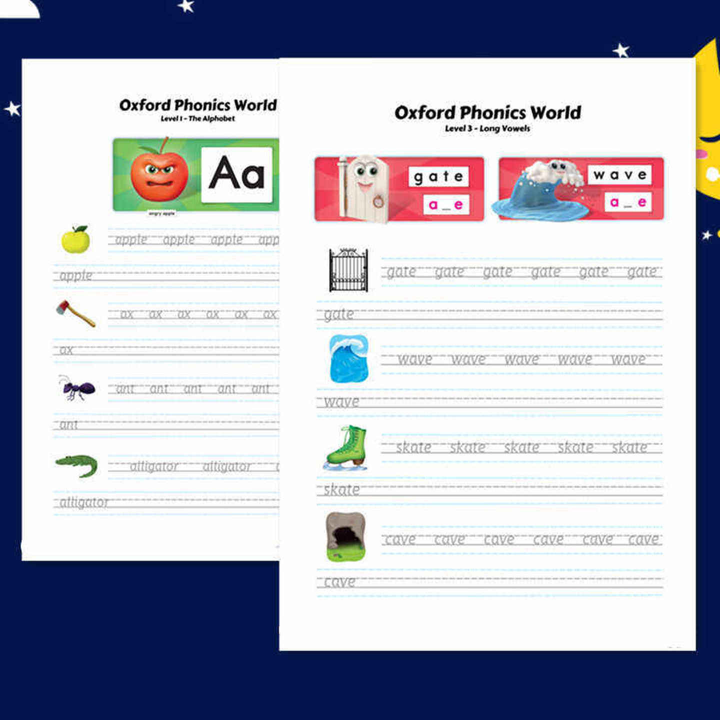 自然拼读描红本一年级儿童phonics英语启蒙单词幼儿园练习作业纸,淘宝优惠券,粉丝福利购,淘宝优惠卷