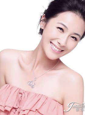 日韩风自行车纯银礼品男女款项链