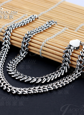 项链复古霸气风银饰品送男友