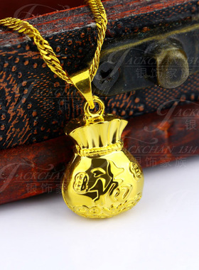 福袋黄金项链银饰水波链女