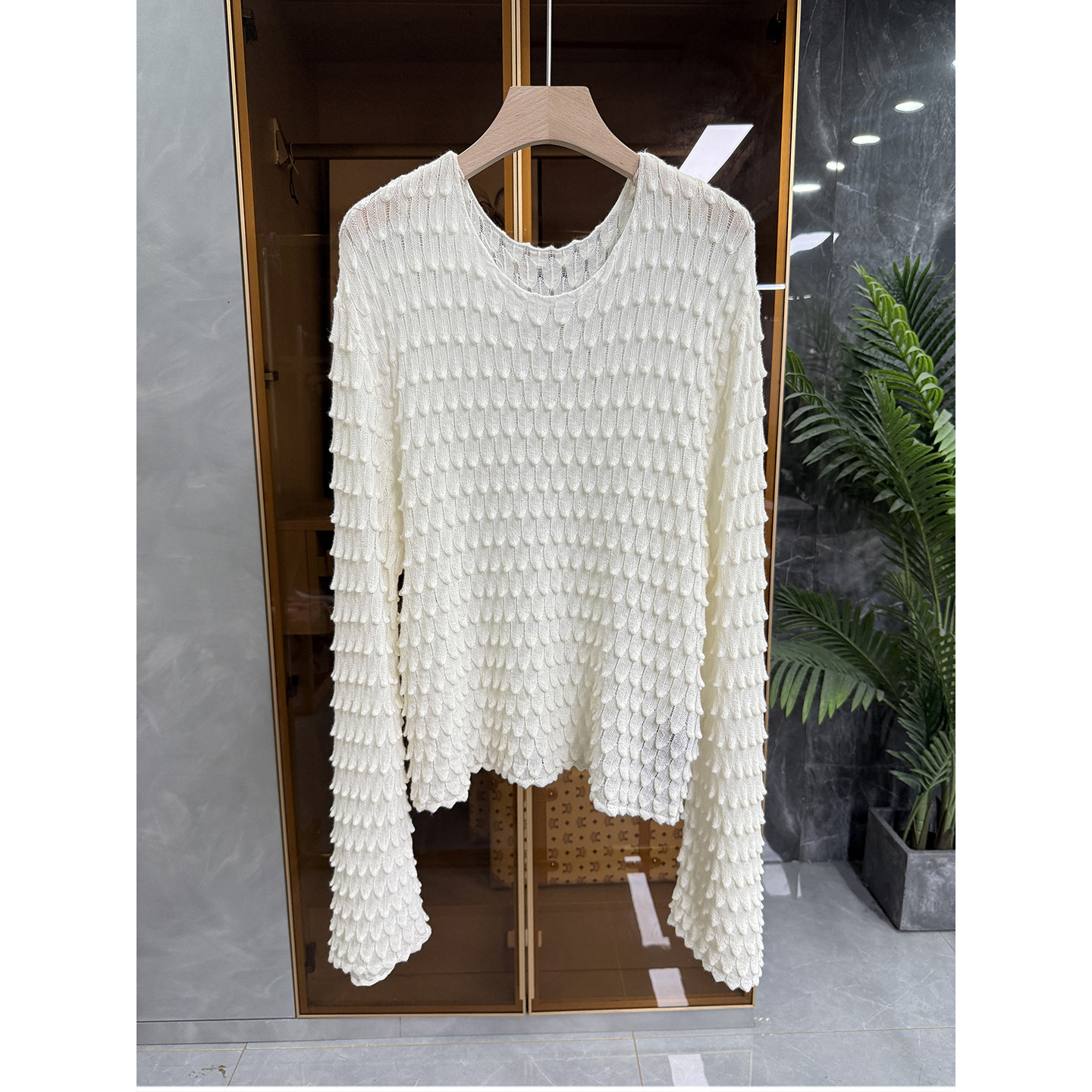 N货！谁穿谁美！重工肌理羊毛圆领针织上衣女    20250852~JS,淘宝优惠券,粉丝福利购,淘宝优惠卷