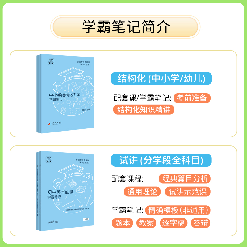 【美术教资面试】上岸熊教资面试资料美术2024年上教师资格证考试小学初高中结构化试讲逐字稿真题库答辩教案梳理备考网课 - 图1