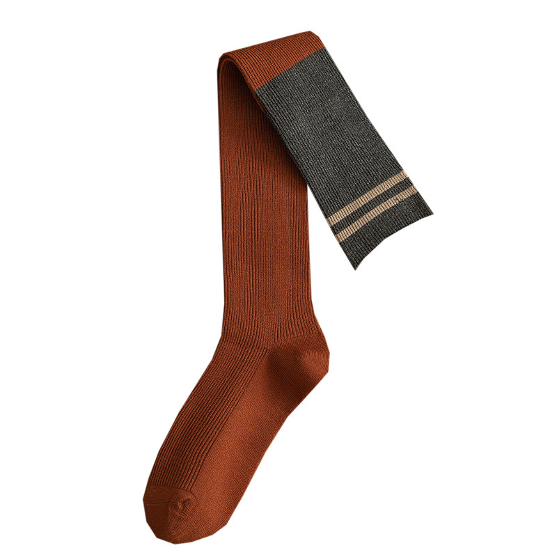 抗起球ins拼色过膝袜条纹精梳棉防掉长筒袜学院风韩版高筒袜子女,淘宝优惠券,粉丝福利购,淘宝优惠卷