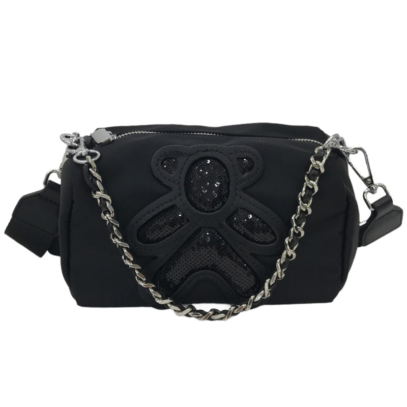 亮片卡通小熊迷你小方包女2024新款带链条手机包宽肩带斜挎小挎包,淘宝优惠券,粉丝福利购,淘宝优惠卷