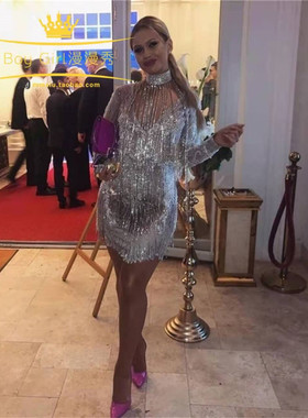 水钻长流苏走秀舞台饰品闪链