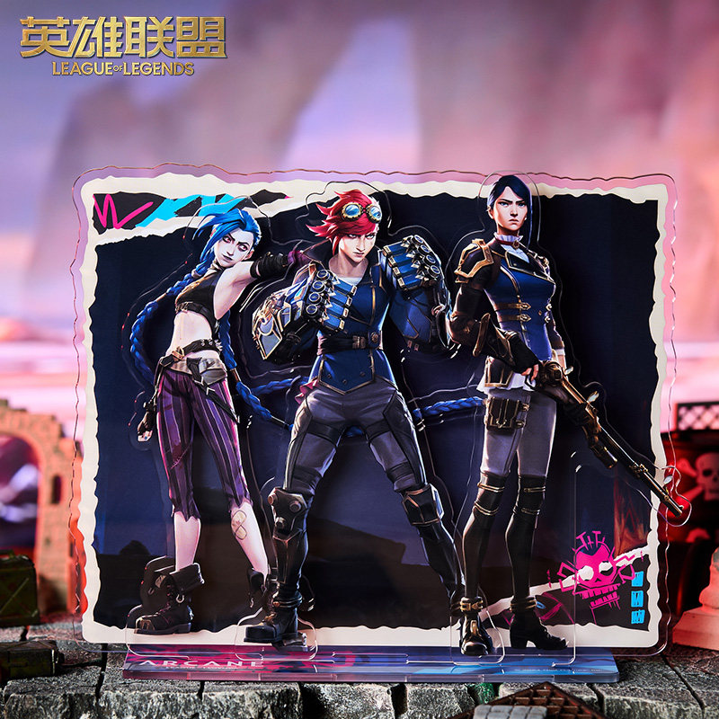 英雄联盟英雄联盟LOL 双城之战系列 战斗场景亚克力立牌人物摆件游戏周边