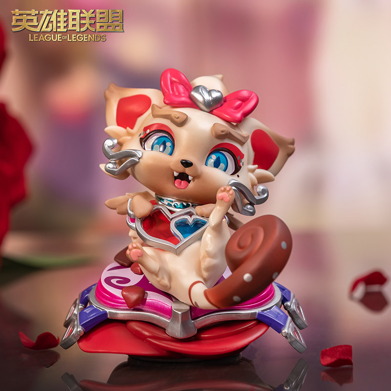 英雄联盟手办英雄联盟觅心猫猫悠米就想粘你炫彩手办礼盒情人节限定送礼款