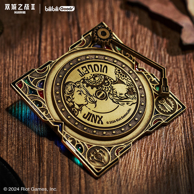 英雄联盟英雄联盟LOL bilibili Goods联名款双城之战可旋转唱片纪念徽章