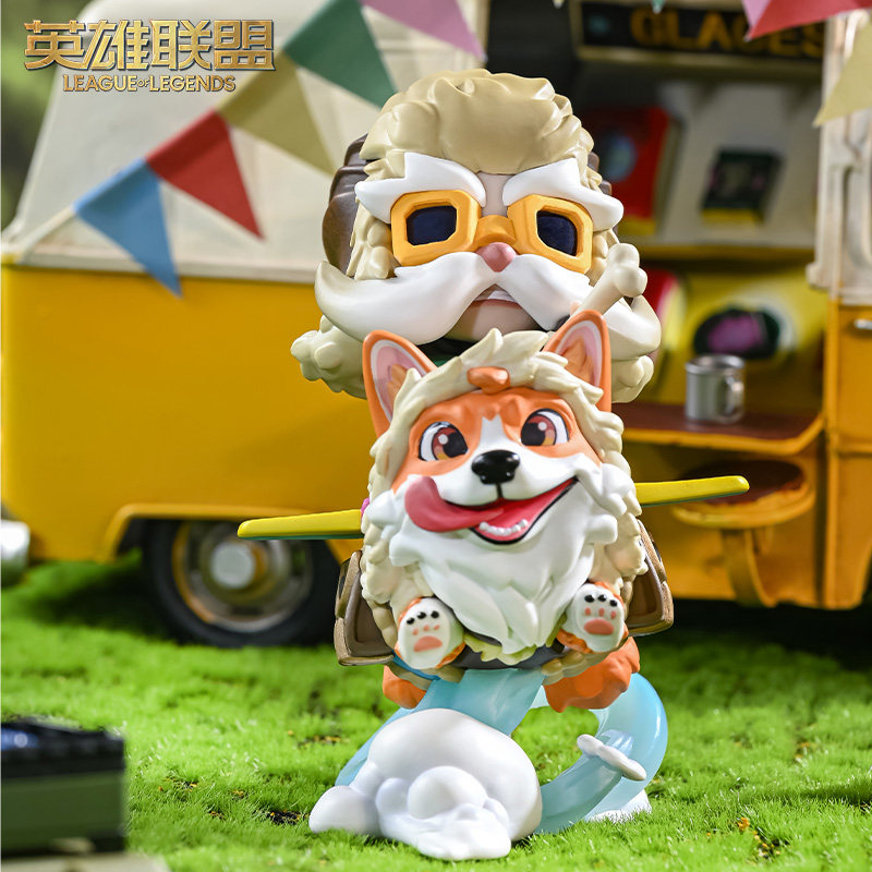 英雄联盟手办英雄联盟LOL 愚人节系列柯基库奇&这货不是银狐炫彩手办摆件