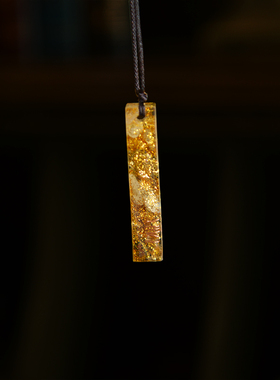 bestiny高频黄水晶吊坠项链