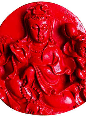 正红朱砂送子观音菩萨吊坠坐莲观音佛像男孩女孩送子娘娘观音挂件