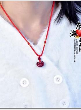 高含量朱砂紫金砂宝宝儿童福锁平安锁吊坠项链挂件新品款挂件饰品