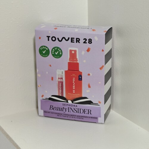 Tower28生日礼套装Sos日常修护面部喷雾60ml+唇蜜Pistachio1.36ml - 图1
