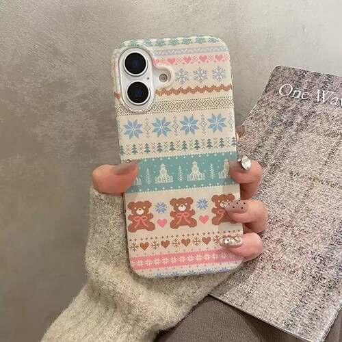 新款创意iphone15promax手机壳14可爱卡通适用苹果13小熊15防摔16 - 图1