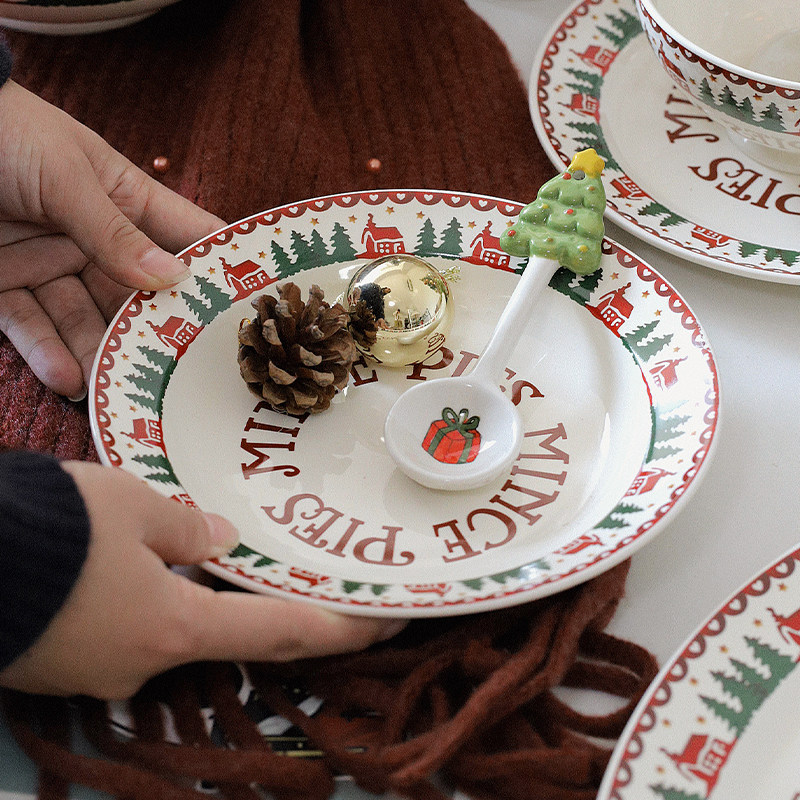 泽滕家碗盘餐具套装圣诞节日氛围感喜庆实用礼物高颜值陶瓷器组合,淘宝优惠券,粉丝福利购,淘宝优惠卷