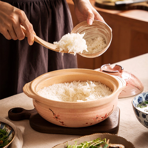 万土烧砂锅土锅然气干烧日式砂锅耐高温煲仔饭砂锅家用进口礼品-图3