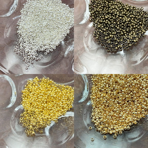 diy饰品配件定位珠子2mm定位扣珠帘手工制作串珠材料手链扣头 - 图1