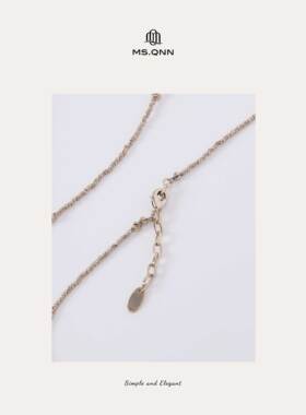 Q姐  老钱系列“B*C长链”长款叠戴锁骨链颈链 28S001