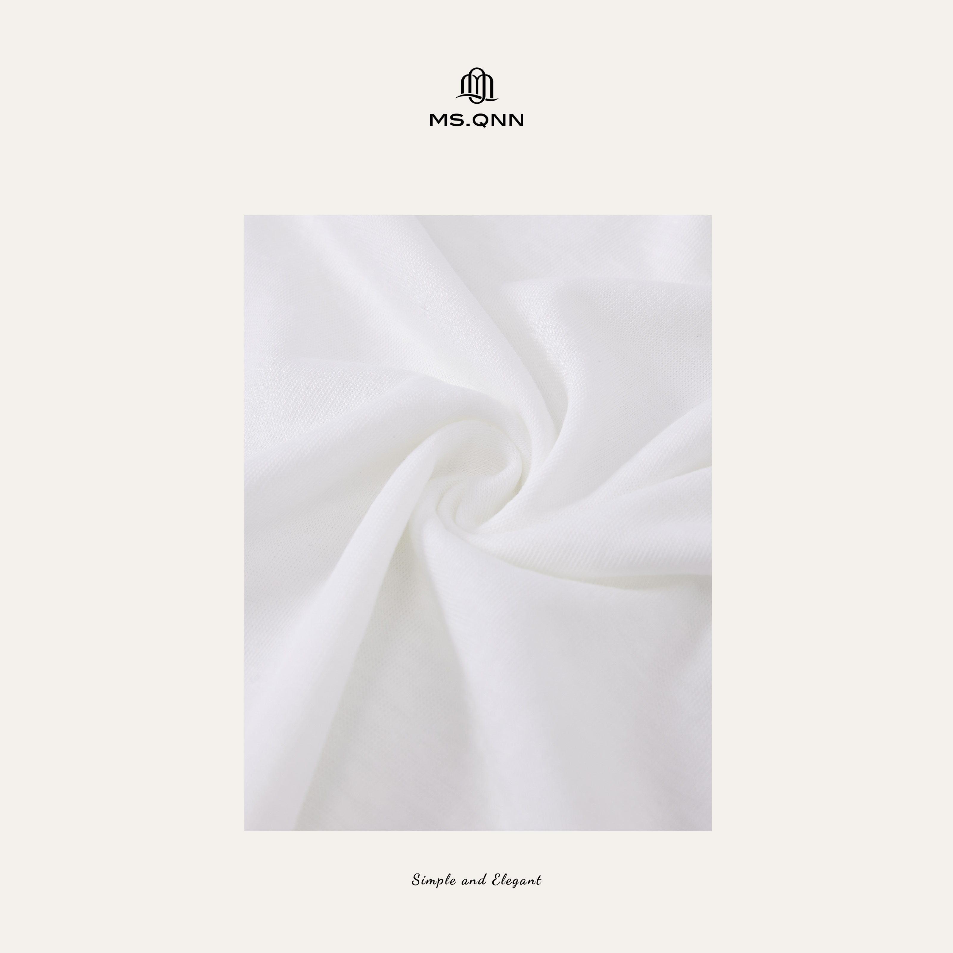 Q姐“秘境T”真丝亚麻棉质轻薄百搭设计感上衣 52T123 - 图0