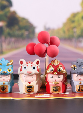 卡通神兽树脂摆件国潮家居办公桌面解压装饰小摆件工艺品手办礼物