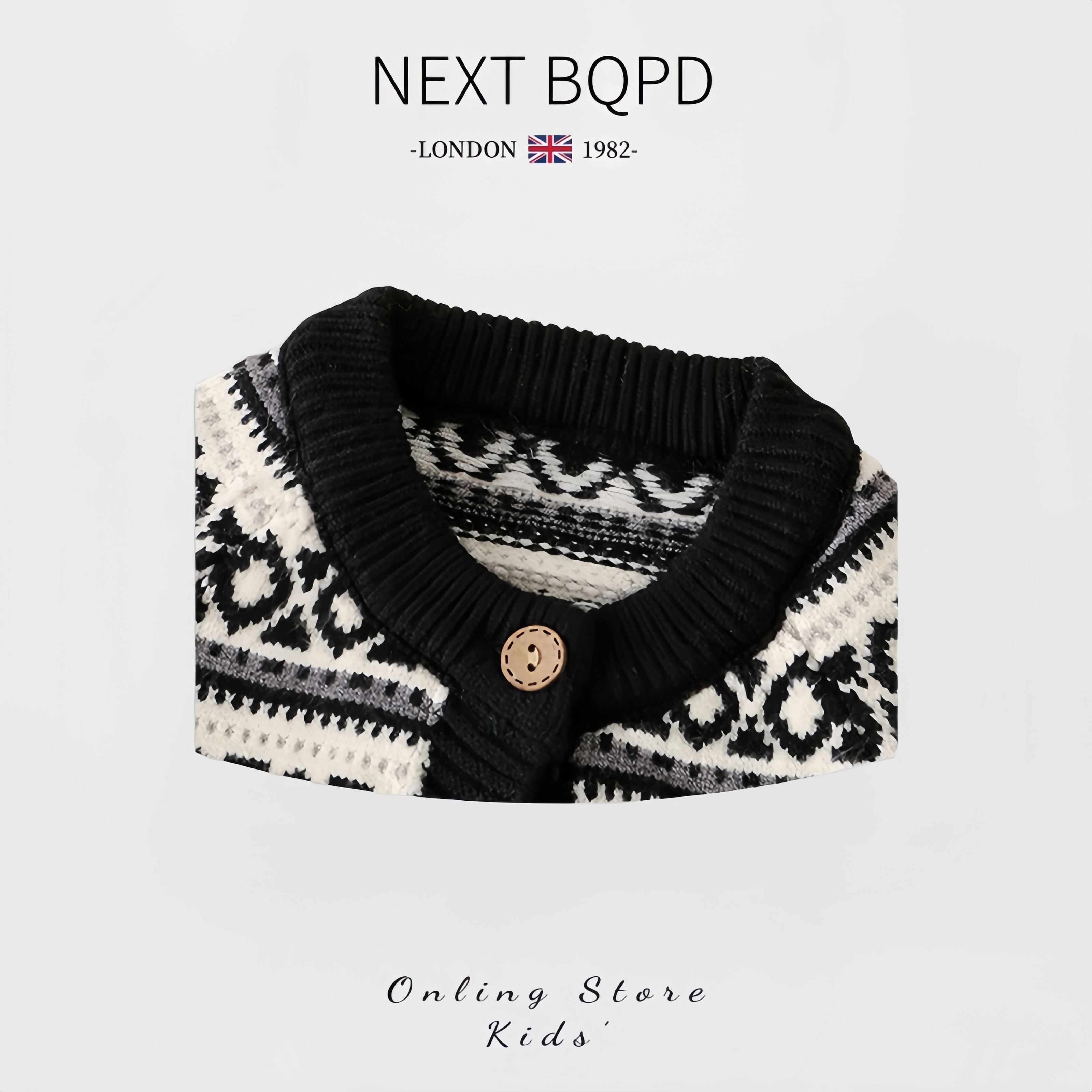 英国NEXTBQPD婴儿秋冬季针织毛衣连体哈衣满月男宝宝外出爬服周岁 - 图2