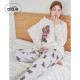 Gelato pique26 ພາກຮຽນ spring ແລະ summer ໃຫມ່ຂອງແມ່ຍິງ pajamas headscarf dog ເສື້ອຍືດແຂນຍາວອ່ອນຂອງເຮືອນ PWCT261231