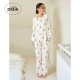 Gelato pique25 autumn and winter new women's pajamas ski bear all-printed long-sleeved T-shirt PWCT255250