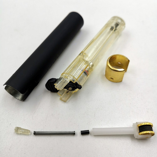 黑色铁壳圆柱形滑轮款可充气明火静音怀旧定制广告老式火石打火机 - 图2