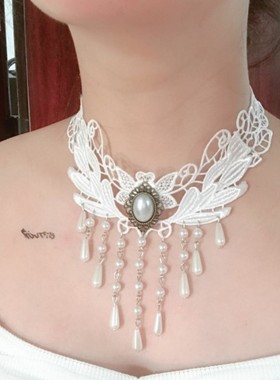 珍珠蕾丝项链女提示气质薄利多销