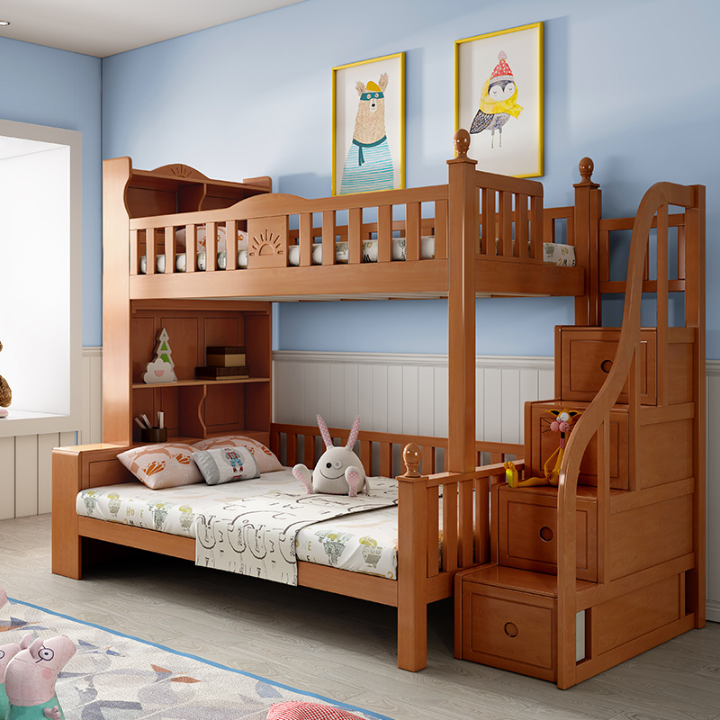全实木上下床双层床多功能子母床高低床儿童组合床三层床